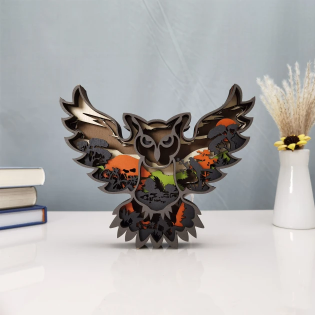 Owl Carving Handcraft Gift