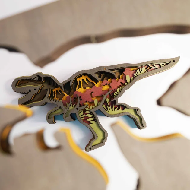 Tyrannosaurus 3D Carving Puzzle Night Light