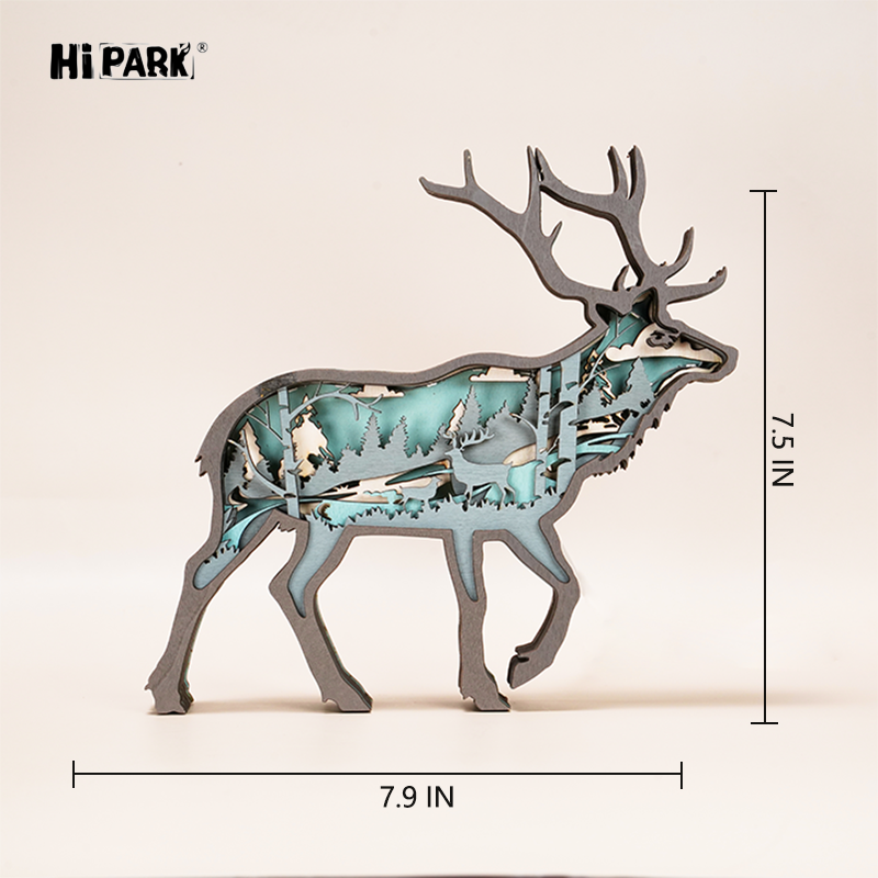 Christmas Flash Sale🔥-Elk Wood Carving Decoration Gift