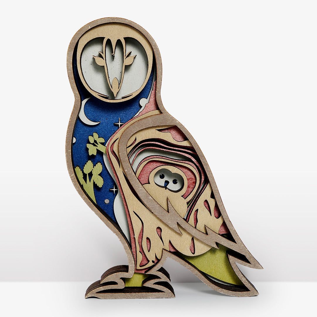 Owl Wooden Carving Gift