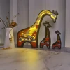 The Giraffe Family LED Wooden Night Light, Gift for Mother's Day, Home Desktop Decor Room Wall Decor