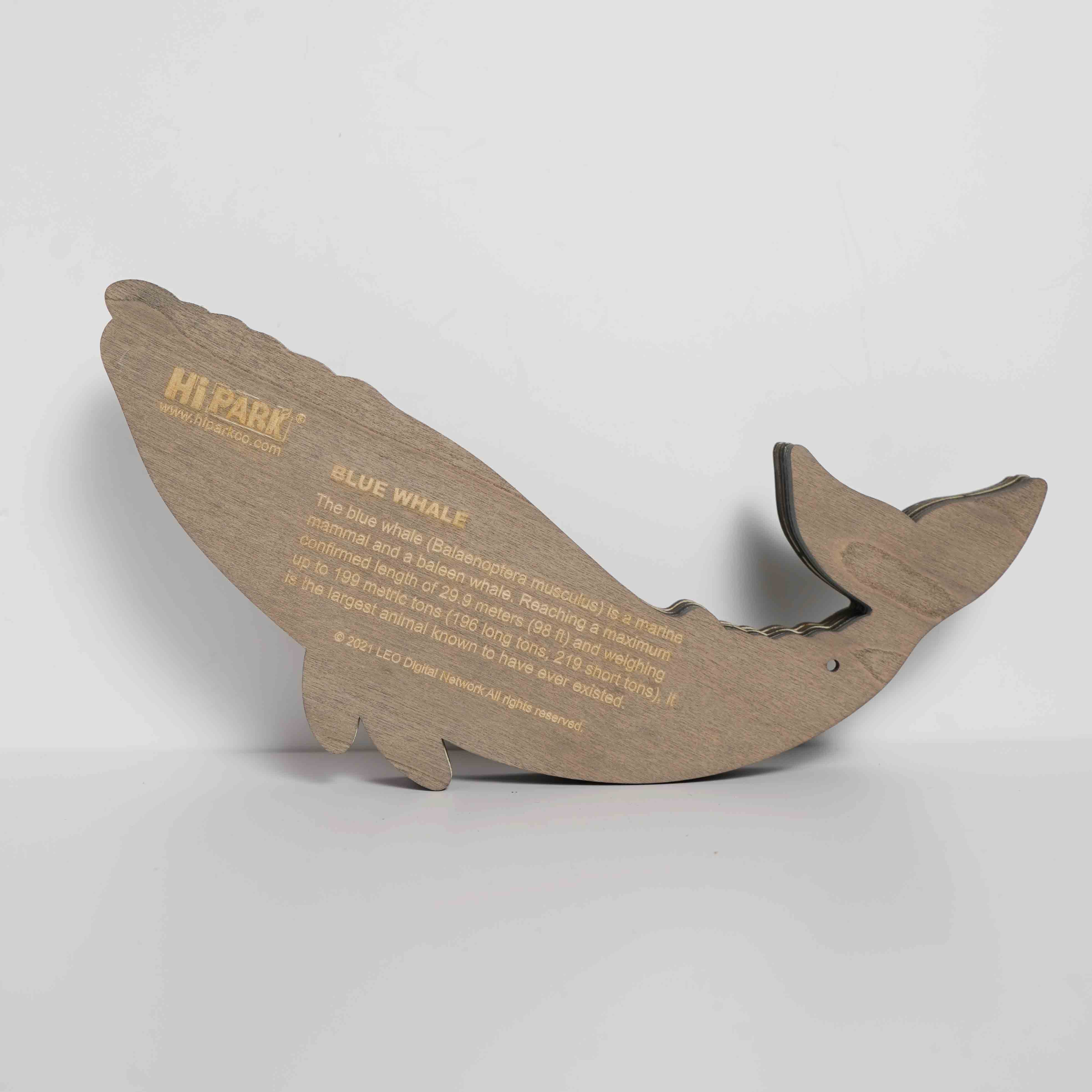 Blue Whale Wooden Carving Gift