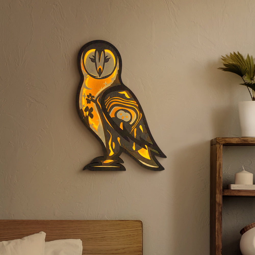 Owl Wooden Carving Gift