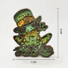 Green Frog, 3D Wooden Carving, Suitable for Home Decoration, Holiday Gift, Art Night Light