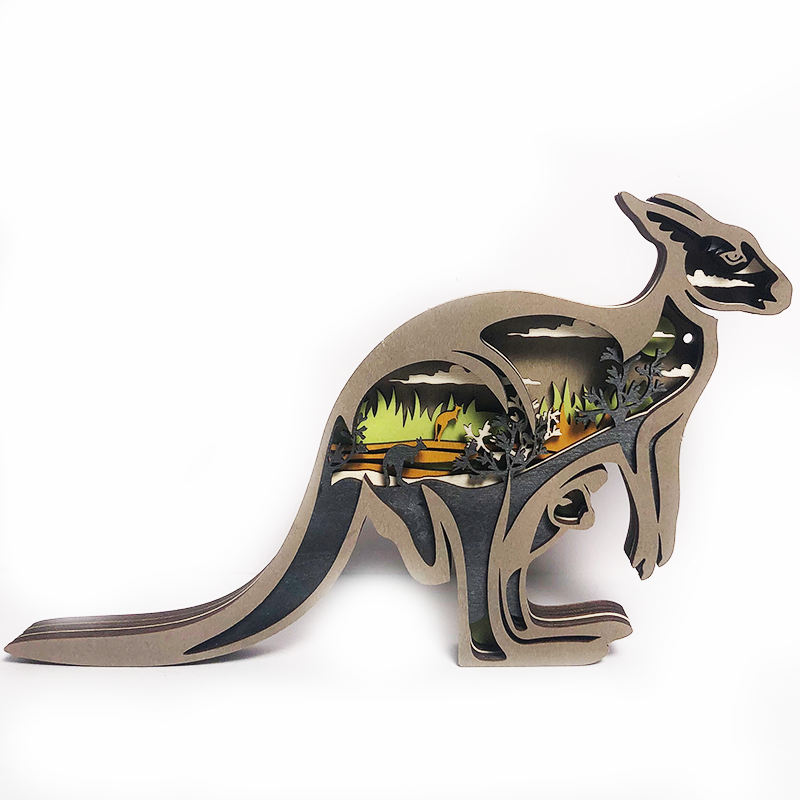 Kangaroo Carving Handcraft Gift