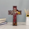 Heart Cross for sweetheart Wooden Carving Gift